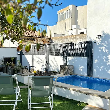 Feriehus Casa Da Artista - Stylish House With Plunge Pool And Lush Garden Close To